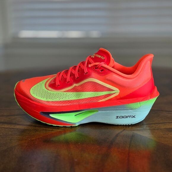 Nike Zoom Fly 6 Bright Crimson Lime Blast Running Shoes LE FN8455-601 Women’s 7 - Picture 8 of 16